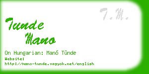 tunde mano business card